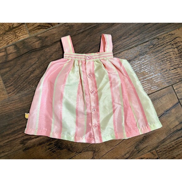Disney Winnie the Pooh Baby Girl Dress Outfit Newborn Pink Green‎ Yellow Stripe - Picture 4 of 5